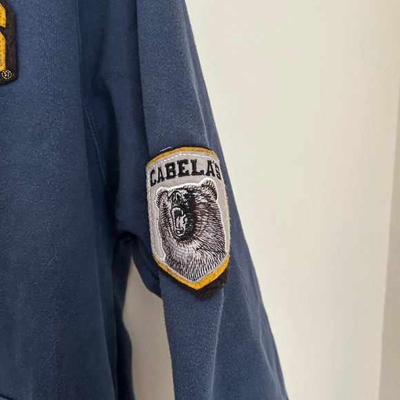 Cabela's Blue Hoodie with Bear Graphic - Picture 2 of 6